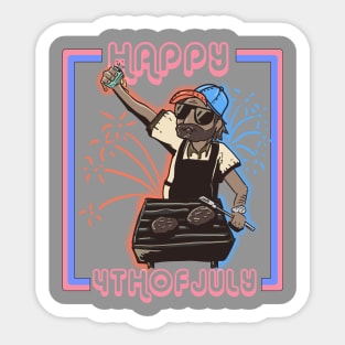 Vintage 4th of July Design Sticker